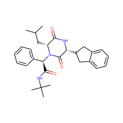 CC(C)C[C@@H]1C(=O)N[C@H](C2Cc3ccccc3C2)C(=O)N1[C@@H](C(=O)NC(C)(C)C)c1ccccc1 ZINC000013674894