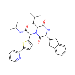 CC(C)C[C@@H]1C(=O)N[C@H](C2Cc3ccccc3C2)C(=O)N1[C@@H](C(=O)NC(C)C)c1ccc(-c2ccccn2)s1 ZINC000029131560