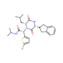 CC(C)C[C@@H]1C(=O)N[C@H](C2Cc3ccccc3C2)C(=O)N1[C@@H](C(=O)NC(C)C)c1ccc(Br)s1 ZINC000029131470