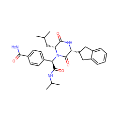 CC(C)C[C@@H]1C(=O)N[C@H](C2Cc3ccccc3C2)C(=O)N1[C@@H](C(=O)NC(C)C)c1ccc(C(N)=O)cc1 ZINC000013674891