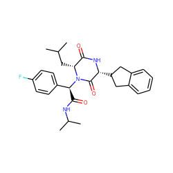 CC(C)C[C@@H]1C(=O)N[C@H](C2Cc3ccccc3C2)C(=O)N1[C@@H](C(=O)NC(C)C)c1ccc(F)cc1 ZINC000013674886