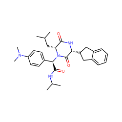 CC(C)C[C@@H]1C(=O)N[C@H](C2Cc3ccccc3C2)C(=O)N1[C@@H](C(=O)NC(C)C)c1ccc(N(C)C)cc1 ZINC000013674890