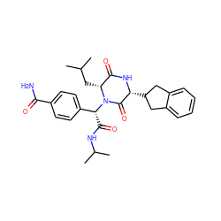 CC(C)C[C@@H]1C(=O)N[C@H](C2Cc3ccccc3C2)C(=O)N1[C@H](C(=O)NC(C)C)c1ccc(C(N)=O)cc1 ZINC000013674906