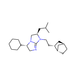 CC(C)C[C@@H]1CN2C(=NC[C@@H]2C2CCCCC2)N1CC[C@@H]1C[C@H]2CC[C@H]1C2 ZINC000253791476