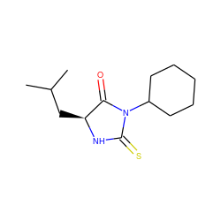 CC(C)C[C@@H]1NC(=S)N(C2CCCCC2)C1=O ZINC000000356636