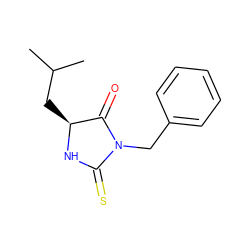 CC(C)C[C@@H]1NC(=S)N(Cc2ccccc2)C1=O ZINC000000390274