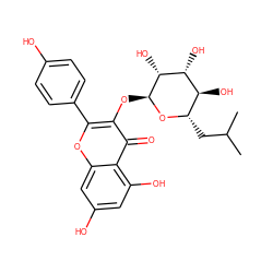 CC(C)C[C@@H]1O[C@@H](Oc2c(-c3ccc(O)cc3)oc3cc(O)cc(O)c3c2=O)[C@H](O)[C@H](O)[C@H]1O ZINC000095584057