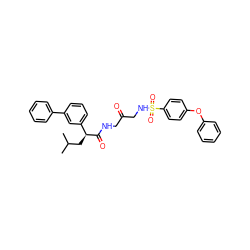 CC(C)C[C@H](C(=O)NCC(=O)CNS(=O)(=O)c1ccc(Oc2ccccc2)cc1)c1cccc(-c2ccccc2)c1 ZINC000027081563