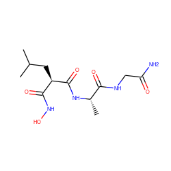 CC(C)C[C@H](C(=O)NO)C(=O)N[C@@H](C)C(=O)NCC(N)=O ZINC000005138288