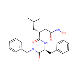 CC(C)C[C@H](CC(=O)NO)C(=O)N[C@@H](Cc1ccccc1)C(=O)NCc1ccccc1 ZINC000026668983