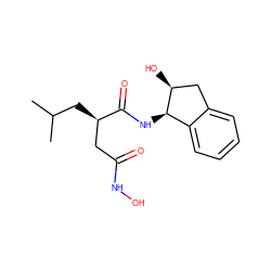 CC(C)C[C@H](CC(=O)NO)C(=O)N[C@@H]1c2ccccc2C[C@@H]1O ZINC000013864280