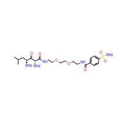 CC(C)C[C@H](N)C(=O)[C@@H](N)C(=O)NCCOCCOCCNC(=O)c1ccc(S(N)(=O)=O)cc1 ZINC000038167555