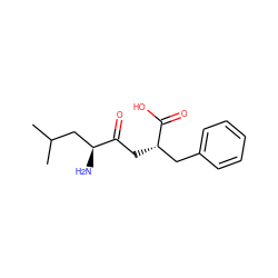 CC(C)C[C@H](N)C(=O)C[C@@H](Cc1ccccc1)C(=O)O ZINC000013448950