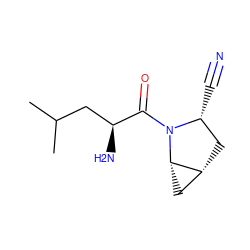 CC(C)C[C@H](N)C(=O)N1[C@H](C#N)C[C@@H]2C[C@@H]21 ZINC000095591671