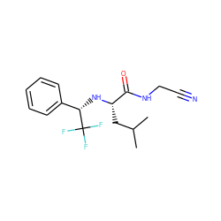 CC(C)C[C@H](N[C@@H](c1ccccc1)C(F)(F)F)C(=O)NCC#N ZINC000014971212