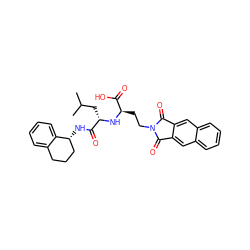 CC(C)C[C@H](N[C@H](CCN1C(=O)c2cc3ccccc3cc2C1=O)C(=O)O)C(=O)N[C@@H]1CCCc2ccccc21 ZINC000027733532