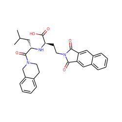 CC(C)C[C@H](N[C@H](CCN1C(=O)c2cc3ccccc3cc2C1=O)C(=O)O)C(=O)N1CCc2ccccc2C1 ZINC000027737713