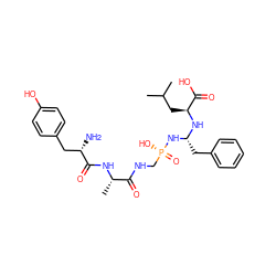 CC(C)C[C@H](N[C@H](Cc1ccccc1)N[P@](=O)(O)CNC(=O)[C@H](C)NC(=O)[C@@H](N)Cc1ccc(O)cc1)C(=O)O ZINC000028228464