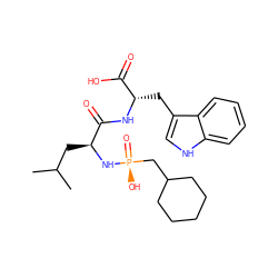 CC(C)C[C@H](N[P@@](=O)(O)CC1CCCCC1)C(=O)N[C@@H](Cc1c[nH]c2ccccc12)C(=O)O ZINC000013861245