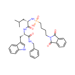 CC(C)C[C@H](N[P@](=O)(O)CCCCN1C(=O)c2ccccc2C1=O)C(=O)N[C@@H](Cc1c[nH]c2ccccc12)C(=O)NCc1ccccc1 ZINC000026970987