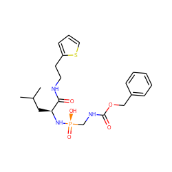 CC(C)C[C@H](N[P@](=O)(O)CNC(=O)OCc1ccccc1)C(=O)NCCc1cccs1 ZINC000299844618