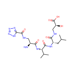 CC(C)C[C@H](NC(=O)[C@@H](NC(=O)[C@@H](N)CNC(=O)c1nnn[nH]1)C(C)C)C(=O)NC[C@H](O)C(=O)O ZINC000066251256