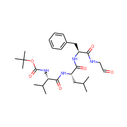 CC(C)C[C@H](NC(=O)[C@@H](NC(=O)OC(C)(C)C)C(C)C)C(=O)N[C@@H](Cc1ccccc1)C(=O)NCC=O ZINC000026174528