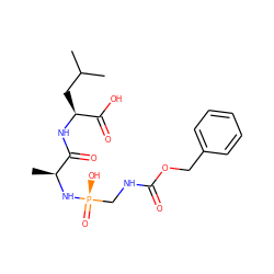 CC(C)C[C@H](NC(=O)[C@H](C)N[P@](=O)(O)CNC(=O)OCc1ccccc1)C(=O)O ZINC000058655594