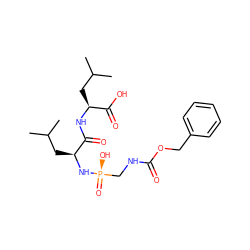 CC(C)C[C@H](NC(=O)[C@H](CC(C)C)N[P@](=O)(O)CNC(=O)OCc1ccccc1)C(=O)O ZINC000013651474