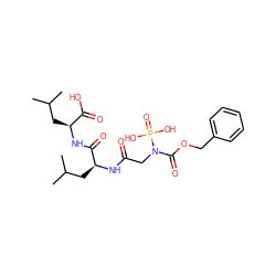 CC(C)C[C@H](NC(=O)[C@H](CC(C)C)NC(=O)CN(C(=O)OCc1ccccc1)P(=O)(O)O)C(=O)O ZINC000029406191