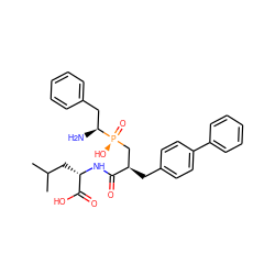 CC(C)C[C@H](NC(=O)[C@H](Cc1ccc(-c2ccccc2)cc1)C[P@](=O)(O)[C@@H](N)Cc1ccccc1)C(=O)O ZINC000029209004