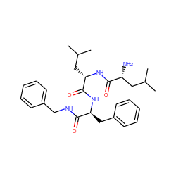 CC(C)C[C@H](NC(=O)[C@H](N)CC(C)C)C(=O)N[C@@H](Cc1ccccc1)C(=O)NCc1ccccc1 ZINC000027426947