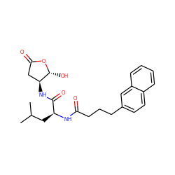 CC(C)C[C@H](NC(=O)CCCc1ccc2ccccc2c1)C(=O)N[C@H]1CC(=O)O[C@@H]1O ZINC000013819108