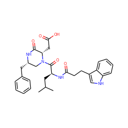 CC(C)C[C@H](NC(=O)CCc1c[nH]c2ccccc12)C(=O)N1C[C@H](Cc2ccccc2)NC(=O)[C@@H]1CC(=O)O ZINC000027999439