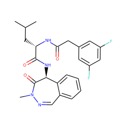 CC(C)C[C@H](NC(=O)Cc1cc(F)cc(F)c1)C(=O)N[C@@H]1C(=O)N(C)N=Cc2ccccc21 ZINC000028899830