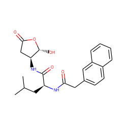 CC(C)C[C@H](NC(=O)Cc1ccc2ccccc2c1)C(=O)N[C@H]1CC(=O)O[C@@H]1O ZINC000013819063