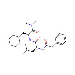 CC(C)C[C@H](NC(=O)Cc1ccccc1)C(=O)N[C@@H](CC1CCCCC1)C(=O)N(C)C ZINC000029561823