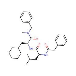 CC(C)C[C@H](NC(=O)Cc1ccccc1)C(=O)N[C@@H](CC1CCCCC1)C(=O)N(C)Cc1ccccc1 ZINC000029560730