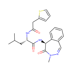 CC(C)C[C@H](NC(=O)Cc1cccs1)C(=O)N[C@@H]1C(=O)N(C)N=Cc2ccccc21 ZINC000001553183