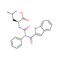 CC(C)C[C@H](NC(=O)N(C(=O)c1cc2ccccc2[nH]1)c1ccccc1)C(=O)O ZINC000040896255