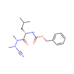 CC(C)C[C@H](NC(=O)OCc1ccccc1)C(=O)N(C)N(C)C#N ZINC000045390121