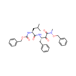 CC(C)C[C@H](NC(=O)OCc1ccccc1)C(=O)N[C@@H](Cc1ccccc1)C(=O)C(=O)N(C)OCc1ccccc1 ZINC000029463513