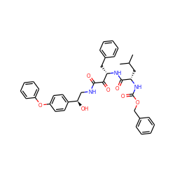 CC(C)C[C@H](NC(=O)OCc1ccccc1)C(=O)N[C@@H](Cc1ccccc1)C(=O)C(=O)NC[C@@H](O)c1ccc(Oc2ccccc2)cc1 ZINC000027416336