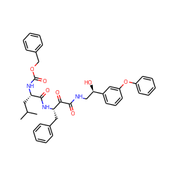 CC(C)C[C@H](NC(=O)OCc1ccccc1)C(=O)N[C@@H](Cc1ccccc1)C(=O)C(=O)NC[C@@H](O)c1cccc(Oc2ccccc2)c1 ZINC000027408225