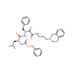 CC(C)C[C@H](NC(=O)OCc1ccccc1)C(=O)N[C@@H](Cc1ccccc1)C(=O)C(=O)NCCCN1CCc2ccccc2C1 ZINC000136093290