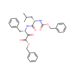 CC(C)C[C@H](NC(=O)OCc1ccccc1)C(=O)N[C@@H](Cc1ccccc1)C(=O)C(=O)OCc1ccccc1 ZINC000013833711