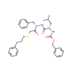 CC(C)C[C@H](NC(=O)OCc1ccccc1)C(=O)N[C@@H](Cc1ccccc1)C(=O)CSCCCc1ccccc1 ZINC000027742061