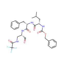 CC(C)C[C@H](NC(=O)OCc1ccccc1)C(=O)N[C@@H](Cc1ccccc1)C(=O)N[C@H](C=O)CNC(=O)C(F)(F)F ZINC000026674131