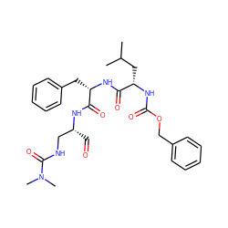 CC(C)C[C@H](NC(=O)OCc1ccccc1)C(=O)N[C@@H](Cc1ccccc1)C(=O)N[C@H](C=O)CNC(=O)N(C)C ZINC000026719437