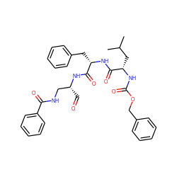 CC(C)C[C@H](NC(=O)OCc1ccccc1)C(=O)N[C@@H](Cc1ccccc1)C(=O)N[C@H](C=O)CNC(=O)c1ccccc1 ZINC000026673416